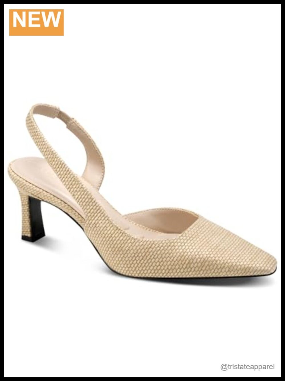 Pointed Toe Slingback Block Heel Dress Pump